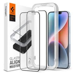 Spigen TEPELNÉ SKLO SPIGEN ALM GLASS FC 2BAL IPHONE 13 / 13 PRO / 14 ČERNÉ