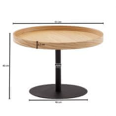 Bruxxi Konferenční stolek Leila, 61 cm, dub