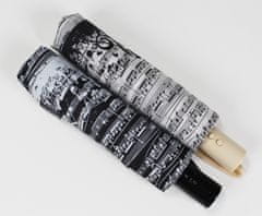 Simmy  Luxusní skládací deštník Noty + houslový klíč, černý
