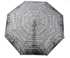 Simmy Luxusní skládací deštník Noty + houslový klíč, krémový