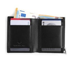 Peněženka vertikální, přihrádky na karty, kapsa na mince FIRENZE 2.0 černá