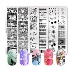TOJATO Razítkovací deska, vzory na nehty, nail art, Vavřínový věnec, Finger Angel - A046