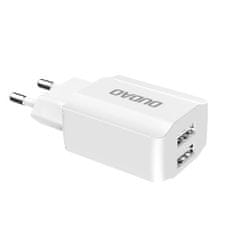 DUDAO Síťová nabíječka 2x USB 5V / 2,4A + Lightning kabel - Bílá KP26481