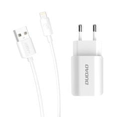 DUDAO Síťová nabíječka 2x USB 5V / 2,4A + Lightning kabel - Bílá KP26481