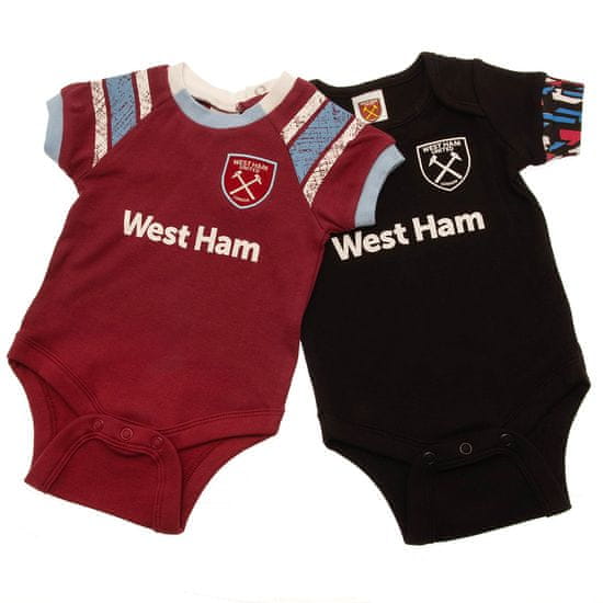 Fan-shop 2pack body WEST HAM UNITED 22/23 Shirt Baby: 3/6 měsíců