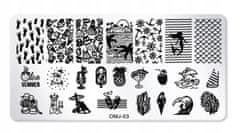 TOJATO Razítkovací deska, vzory na nehty, nail art, Léto, dovolená, OMJ-03