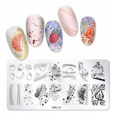 TOJATO Razítkovací deska, vzory na nehty, nail art, Ovoce, OMJ-12