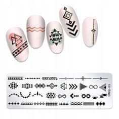 TOJATO Razítkovací deska, vzory na nehty, nail art, Aztečtina, mayské symboly, OMQ-03