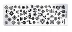 TOJATO Razítkovací deska, vzory na nehty, nail art, Sněhová vločka, OMQ-02