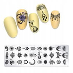 TOJATO Razítkovací deska, vzory na nehty, nail art, Ornament, OMQ-09