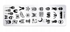 TOJATO Razítkovací deska, vzory na nehty, nail art, Velikonoce, Zajíček, OMQ-12