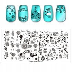 TOJATO Razítkovací deska, vzory na nehty, nail art, Svátky, Vánoce, Finger Angel - MC 16