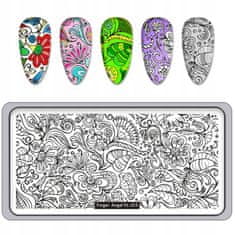 TOJATO Razítkovací deska, vzory na nehty, nail art, Květiny, Finger Angel - VL - 015