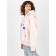 Ex moda Dámská mikina s potiskem oversize ADIA světle růžová EM-BL-718.39P_392700 Univerzální