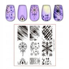TOJATO Razítkovací deska, vzory na nehty, nail art, Lovec snů, Finger Angel - A007