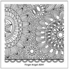 TOJATO Razítkovací deska, vzory na nehty, nail art, Mandala, Finger Angel - A041