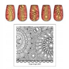 TOJATO Razítkovací deska, vzory na nehty, nail art, Mandala, Finger Angel - A041