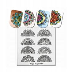 TOJATO Razítkovací deska, vzory na nehty, nail art, Mandala, Finger Angel - A047