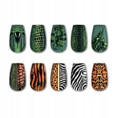 TOJATO Razítkovací deska, vzory na nehty, nail art, Panter, Skvrny, Zebra, DRDS-L013