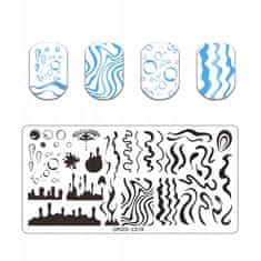 TOJATO Razítkovací deska, vzory na nehty, nail art, Barva, DRDS-L019