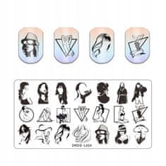 TOJATO Razítkovací deska, vzory na nehty, nail art, Postava, DRDS-L024