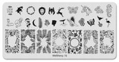 TOJATO Razítkovací deska, vzory na nehty, nail art, Zvíře, MaiSheng-127