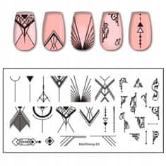 TOJATO Razítkovací deska, vzory na nehty, nail art, Geometrie, MaiSheng-93