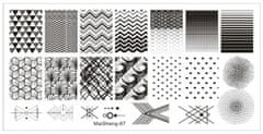 TOJATO Razítkovací deska, vzory na nehty, nail art, Geometrie, MaiSheng-87