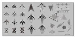 TOJATO Razítkovací deska, vzory na nehty, nail art, Tečky, geometrie, JR-120