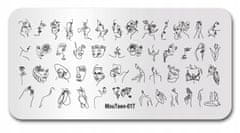 TOJATO Razítkovací deska, vzory na nehty, nail art, Portrét, MouTeen-017