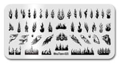 TOJATO Razítkovací deska, vzory na nehty, nail art, Oheň, Fénix, MouTeen-025
