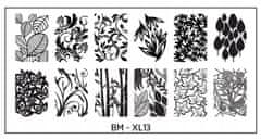 TOJATO Razítkovací deska, vzory na nehty, nail art, Listy, BM-XL13