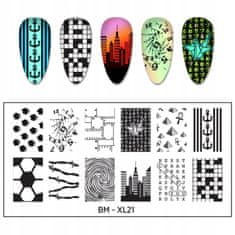 TOJATO Razítkovací deska, vzory na nehty, nail art, Origami, BM-XL21