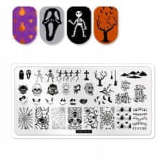 TOJATO Razítkovací deska, vzory na nehty, nail art, Halloween, OM-S011