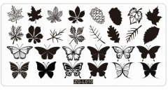 TOJATO Razítkovací deska, vzory na nehty, nail art, Motýl, ZG-L010