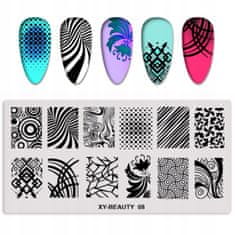 TOJATO Razítkovací deska, vzory na nehty, nail art, Mozaika, XY-BEAUTY - 08