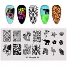 TOJATO Razítkovací deska, vzory na nehty, nail art, Zvířátko, XY-BEAUTY - 11