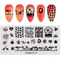 TOJATO Razítkovací deska, vzory na nehty, nail art, Afrika, XY-BEAUTY - 27