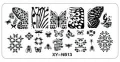 TOJATO Razítkovací deska, vzory na nehty, nail art, Motýl, XY-NB13