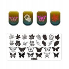 TOJATO Razítkovací deska, vzory na nehty, nail art, Motýl, ZG-L010