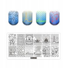 TOJATO Razítkovací deska, vzory na nehty, nail art, Stavby, ZG-L013