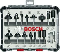 Bosch Sada fréz 15Szt rukojeť 1/4