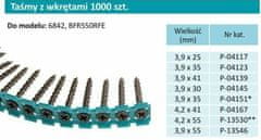 shumee MAKITA PÁSKA SE ŠROUBKY 3,9x25mm NA KOV