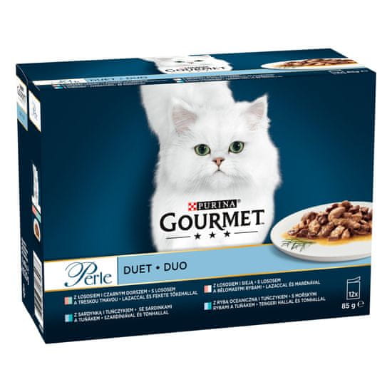 Gourmet PERLE Gravy Delight rybí výběr ve šťávě 72x85 g