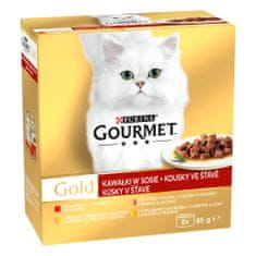 Gourmet GOLD multipack rybí a masový výběr ve šťávě 96x85 g