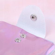 TOJATO Pouzdro, Organizér na 32 Razítkovací desek na zdobení nehtů, 8,5x6,5cm, růžové