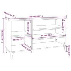 Greatstore Botník betonově šedý 102x36x60 cm kompozitní dřevo