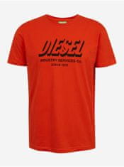 Diesel Červené pánské tričko Diesel Diegos L