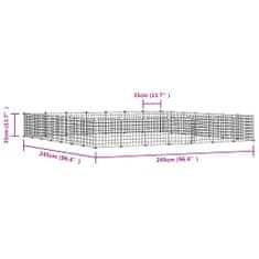Petromila 28panelová ohrádka pro zvířata s dvířky černá 35 x 35 cm ocel