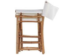 Beliani Bambusový balkonový nábytek světlé dřevo a bílá MOLISE/SPELLO
